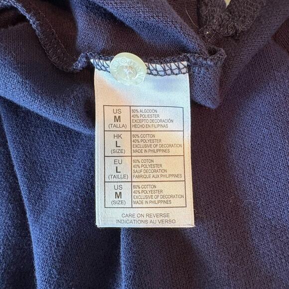 Disney Parks Polo Shirt Mens M Cotton Blend Knit Embroidered Grumpy Dwarf Blue - Picture 6 of 9